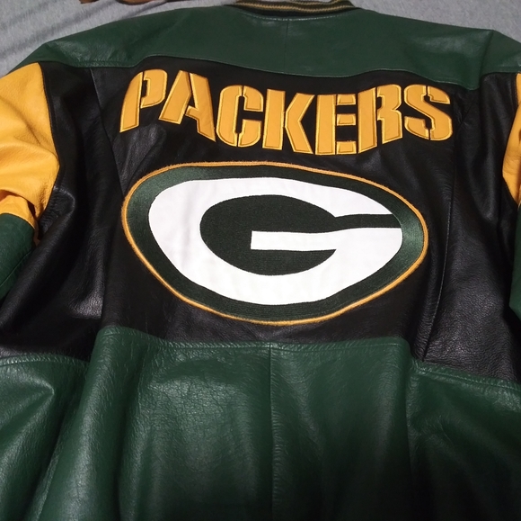 Green bay packer leather coat G111 and carl banks - Picture 6 of 6